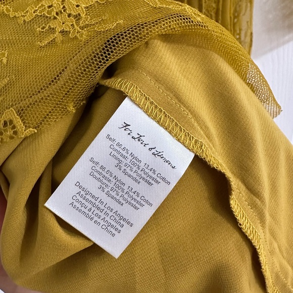 NWOT For Love Lemons Daphne Chartreuse Dress M - Picture 6 of 9